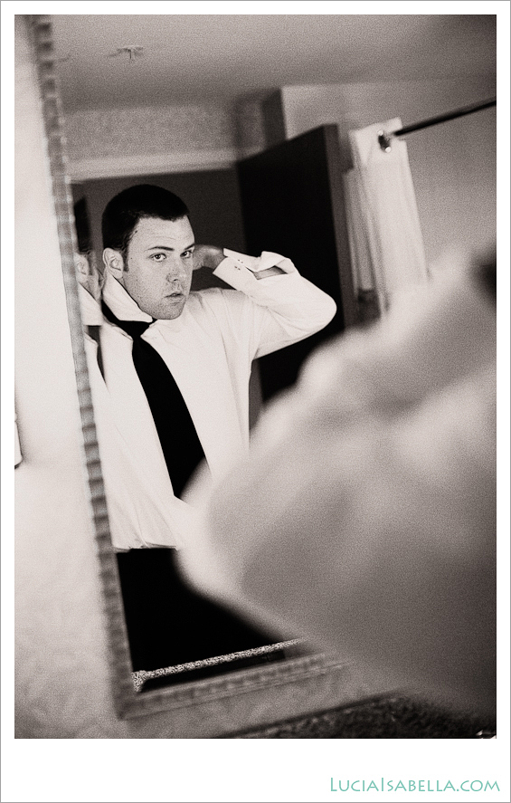Groom getting ready picture