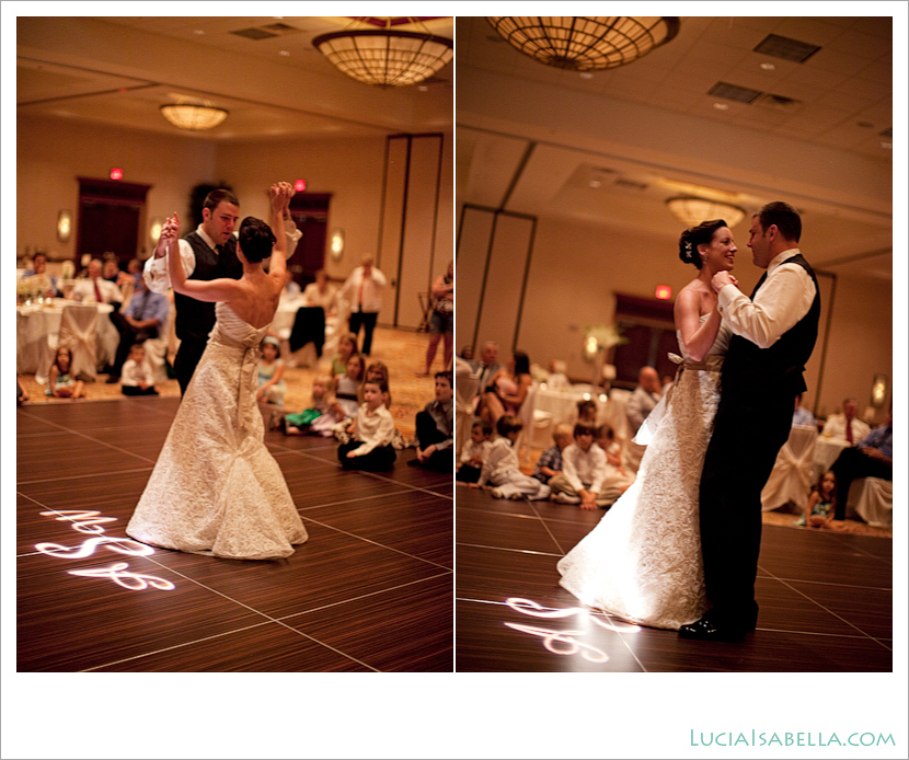 First dance monogram gobo projection