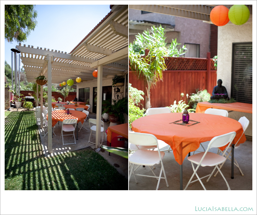 Eat Pray Love Party Patio Decor Lanterns Orange