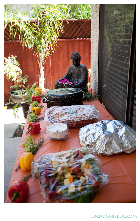 Eat Pray Love Party Buffet Table Decor