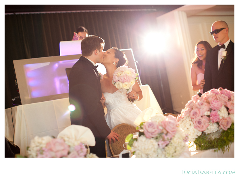 Sportsmen-Lodge-Wedding-Cascade-Starlight-Room-Kiss